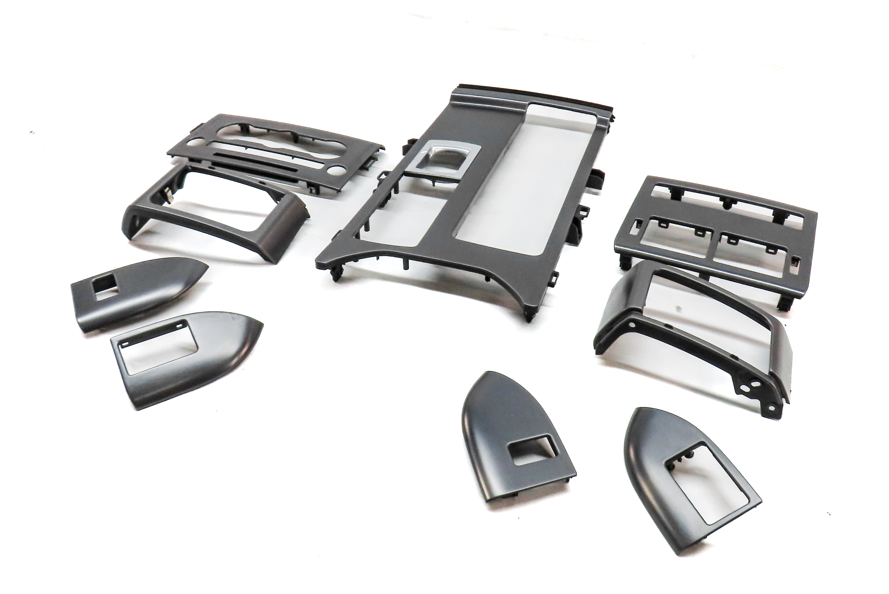15 LAND RANGE ROVER SPORT (L494) INTERIOR DASH CONSOLE DOOR TRIM SET/9 (SILVER) — exact item pictured